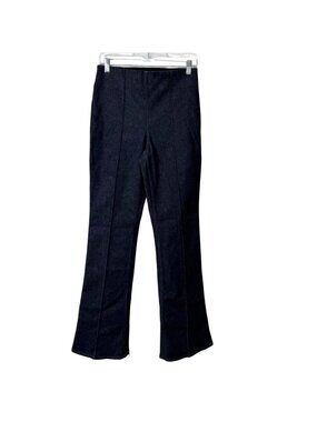 Spanx Womens Size M Demi Boot Raw Indigo Dark Wash Denim Flare Pull-On Pants NEW